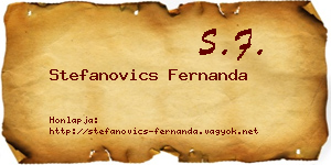 Stefanovics Fernanda névjegykártya